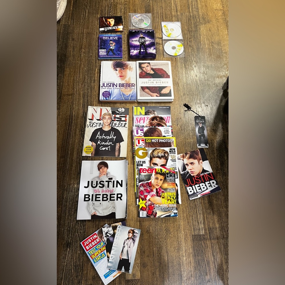 Ultimate Justin Bieber Collection CDs magazines DVDs